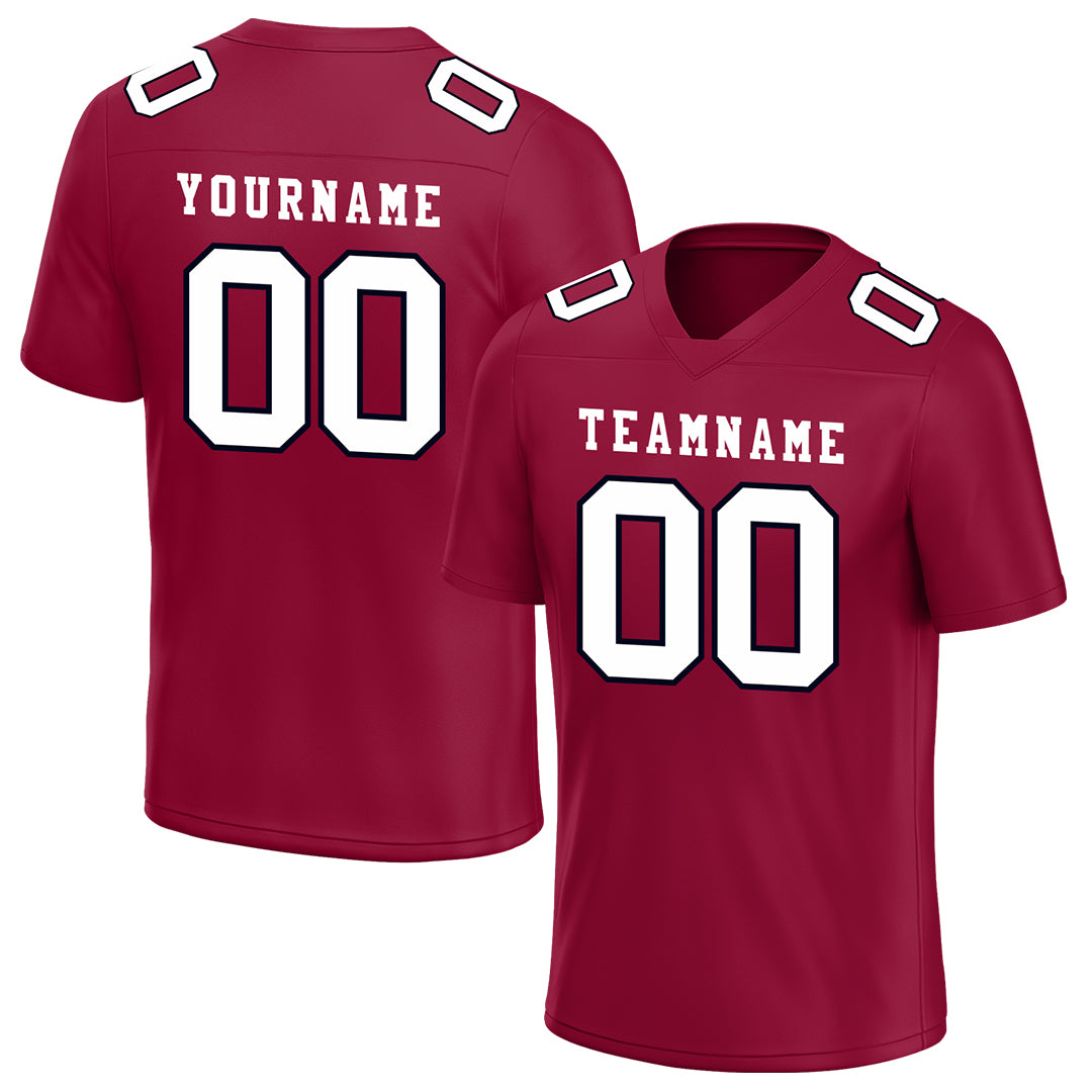 Custom Dark Red Football Jersey Team Uniforms For Adult Youth Unisex