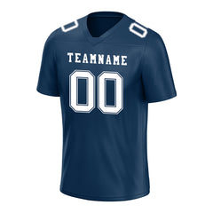 Custom Denim Blue Football Jersey Player Fans Team Uniforms For Adult Youth Unisex