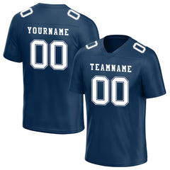 Custom Denim Blue Football Jersey Team Uniforms For Adult Youth Unisex