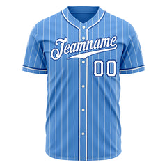 Custom Elecrtic Blue Pinstripe Mesh Fans Special Edition Authentic Baseball Jersey