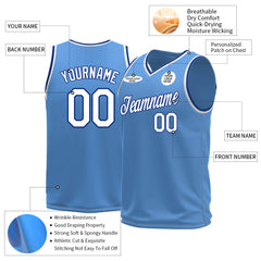 Custom Elecrtic Blue Basketball Jersey Mesh Sports Performance Team Uniform