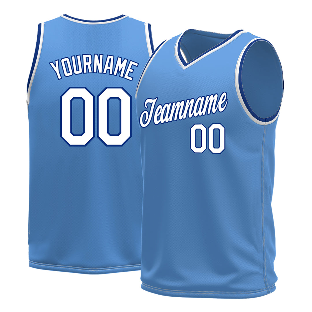 Custom Elecrtic Blue Basketball Jersey Mesh Sports Performance Team Uniform