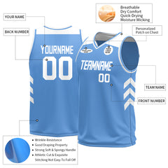 Custom Elecrtic Blue Mesh Basketball Athletic Performance Jersey