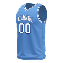 Custom Elecrtic Blue Basketball Jersey Mesh Sports Athletic Performance Shirts