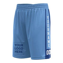 Custom Elecrtic Blue Mesh Sports Basketball Shorts with Side Pockets