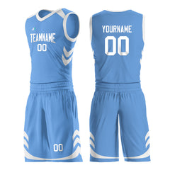 Custom Elecrtic Blue Basketball Uniform DIY For Adult Youth Fans Mesh Jersey