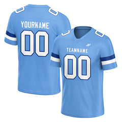 Custom Elecrtic Blue Football Jersey Athletic Shirt For Adult Youth