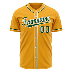 Custom Gold Full Button Up Mesh Fans Special Edition Authentic Baseball Jersey