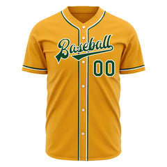 Custom Gold Full Button Down Mesh Fans Special Edition Authentic Baseball Jersey