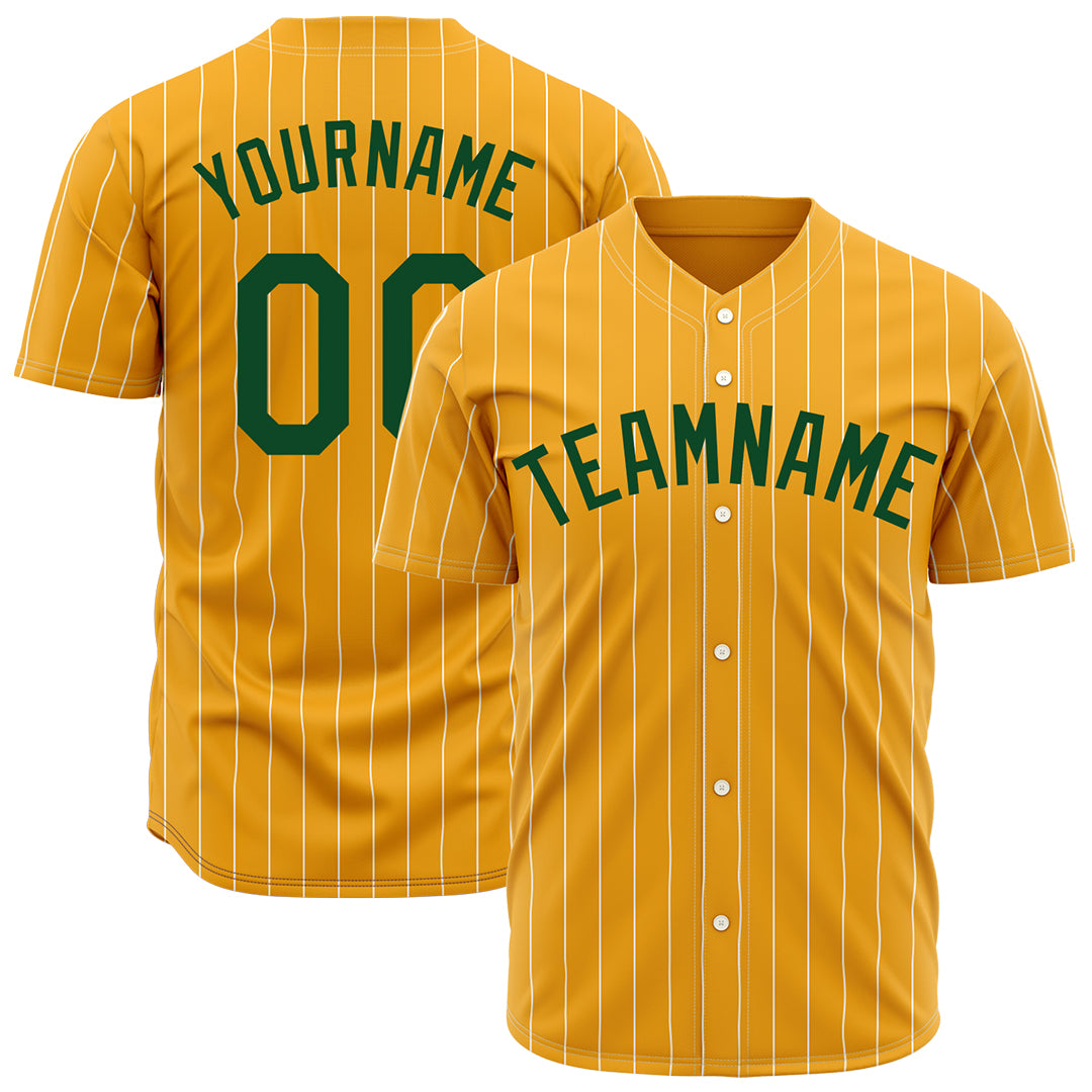 Custom Gold Pinstripe Mesh Fans Special Edition Authentic Baseball Jersey