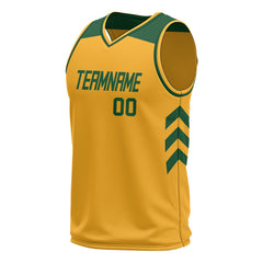 Custom Gold Mesh Basketball Athletic Performance Jersey