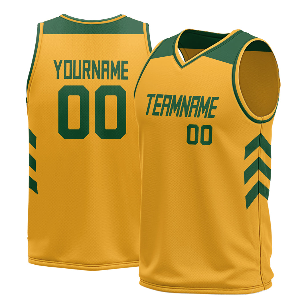 Custom Gold Mesh Basketball Athletic Performance Jersey