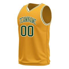 Custom Gold Basketball Jersey Mesh Sports Athletic Performance Shirts