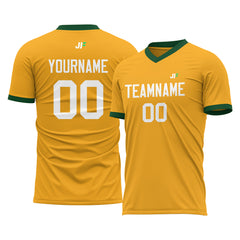 Custom Gold Soccer Uniform For Adult Youth Fans Jersey