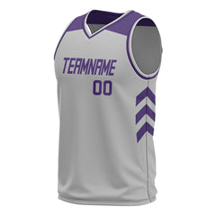 Custom Gray Mesh Basketball Athletic Performance Jersey