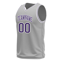 Custom Gray Basketball Jersey Mesh Sports Athletic Performance Shirts