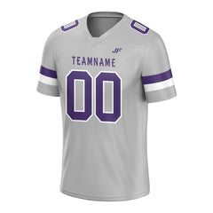 Custom Gray Football Jersey Athletic Shirt For Adult Youth