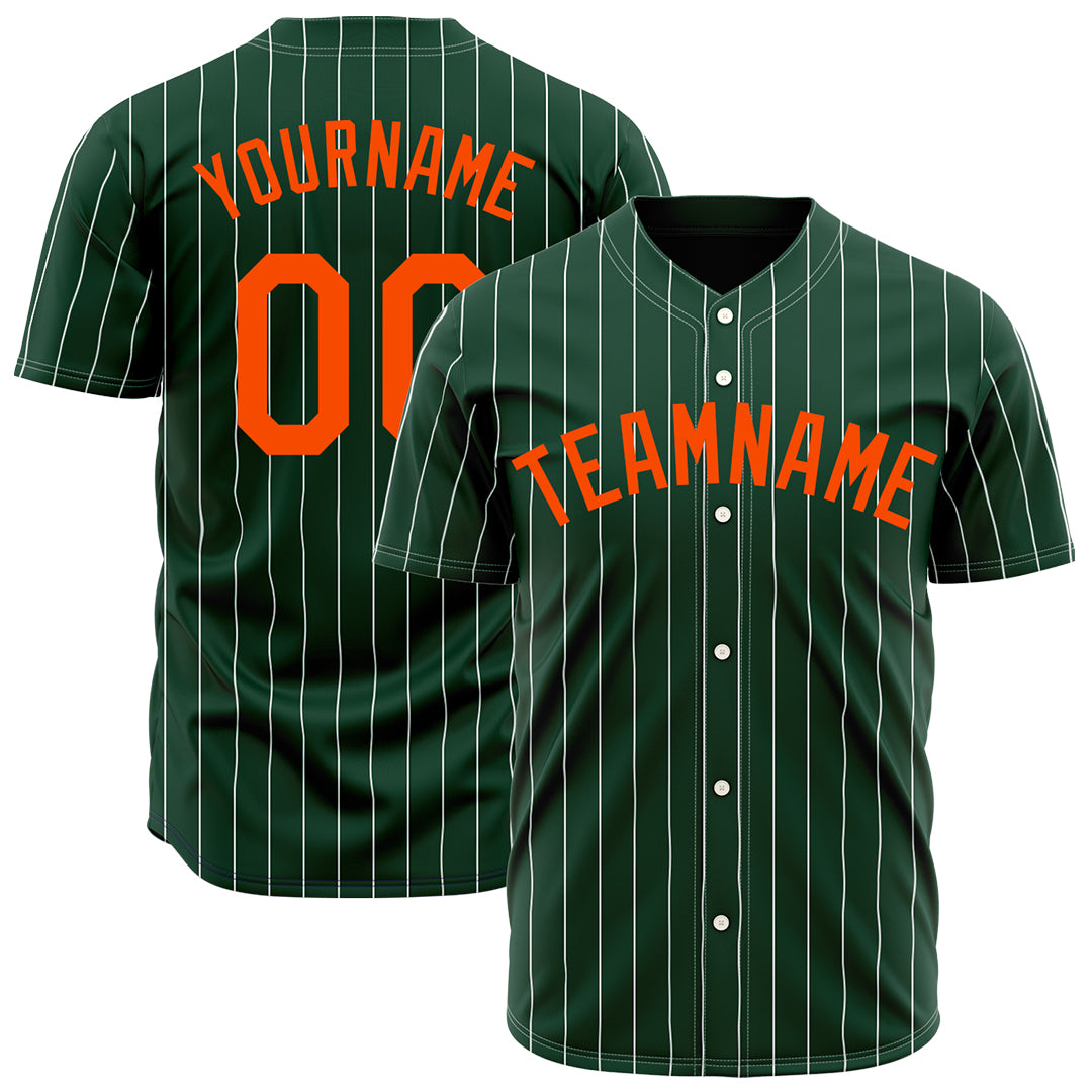 Custom Green Pinstripe Mesh Fans Special Edition Authentic Baseball Jersey