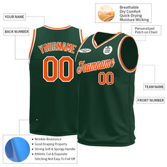 Custom Green Basketball Jersey Mesh Sports Performance Team Uniform