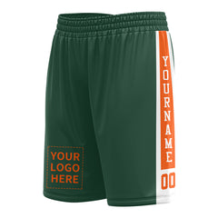 Custom Green Mesh Sports Basketball Shorts with Side Pockets