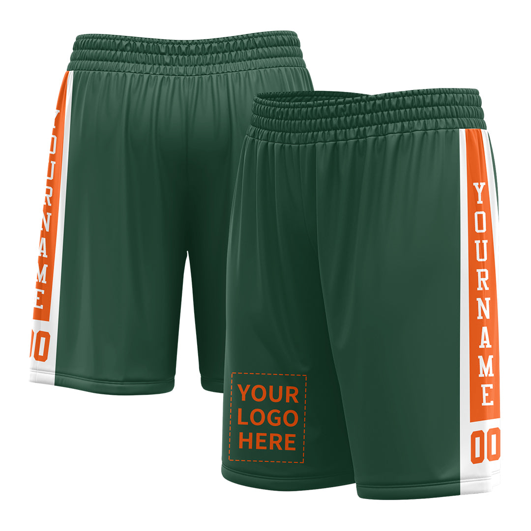 Custom Green Mesh Sports Basketball Shorts with Side Pockets