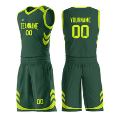 Custom Green Basketball Uniform For Adult Youth Fans Mesh Jersey