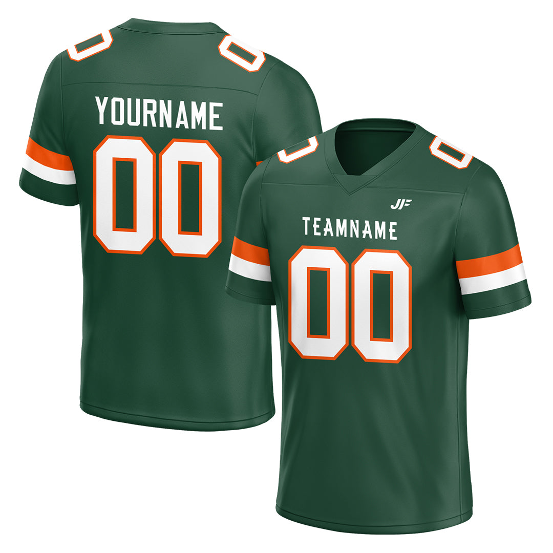 Custom Green Football Jersey Athletic Shirt For Adult Youth