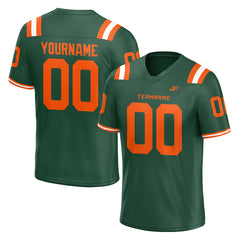 Custom Green Football Jersey Athletic Shirt For Adult Youth Unisex