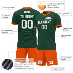 Custom Green Soccer Uniform For Adult Youth Fans Jersey