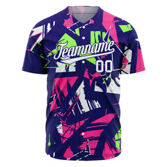 Custom Graffiti Pattern Baseball Jersey Full Button Down Fans Special Edition Authentic Shirt