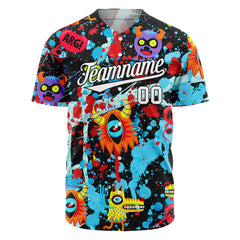 Custom Graffiti Pattern Baseball Jersey Full Button Down Fans Special Edition Authentic Shirt