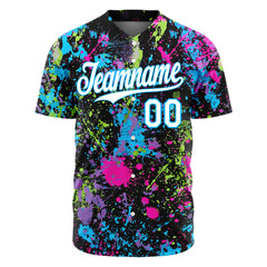 Custom Graffiti Pattern Baseball Jersey Full Button Down Fans Special Edition Authentic Casual Pop Shirt