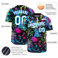 Custom Graffiti Pattern Baseball Jersey Full Button Down Fans Special Edition Authentic Casual Pop Shirt