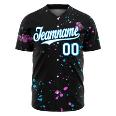 Custom Graffiti Pattern Baseball Jersey Full Button Down Fans Special Edition Authentic Casual Pop Shirt