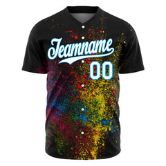 Custom Graffiti Pattern Baseball Jersey Full Button Down Fans Special Edition Authentic Casual Pop Shirt