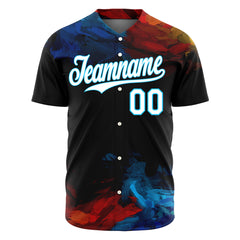 Custom Graffiti Pattern Baseball Jersey Full Button Down Fans Special Edition Authentic Casual Pop Shirt