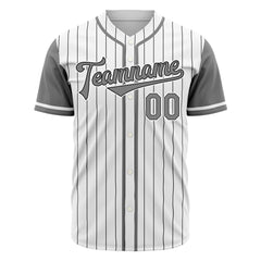 Custom Gray Pinstripe Two Tone Authentic Vintage Baseball Jersey