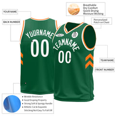 Custom Green Basketball Jersey Athletic Sports Shirts For Aldult Youths