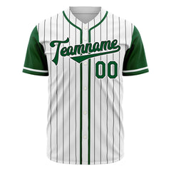 Custom Green Pinstripe Two Tone Authentic Vintage Baseball Jersey