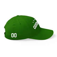 Custom Green Print Caps Personalized Logo Text Hat Ideal for Business Events Gifts