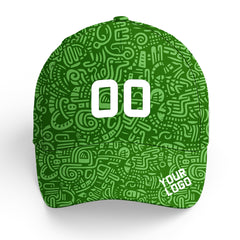 Custom Green Baseball Cap Print Logo Text Adjustable Hat For Men Women