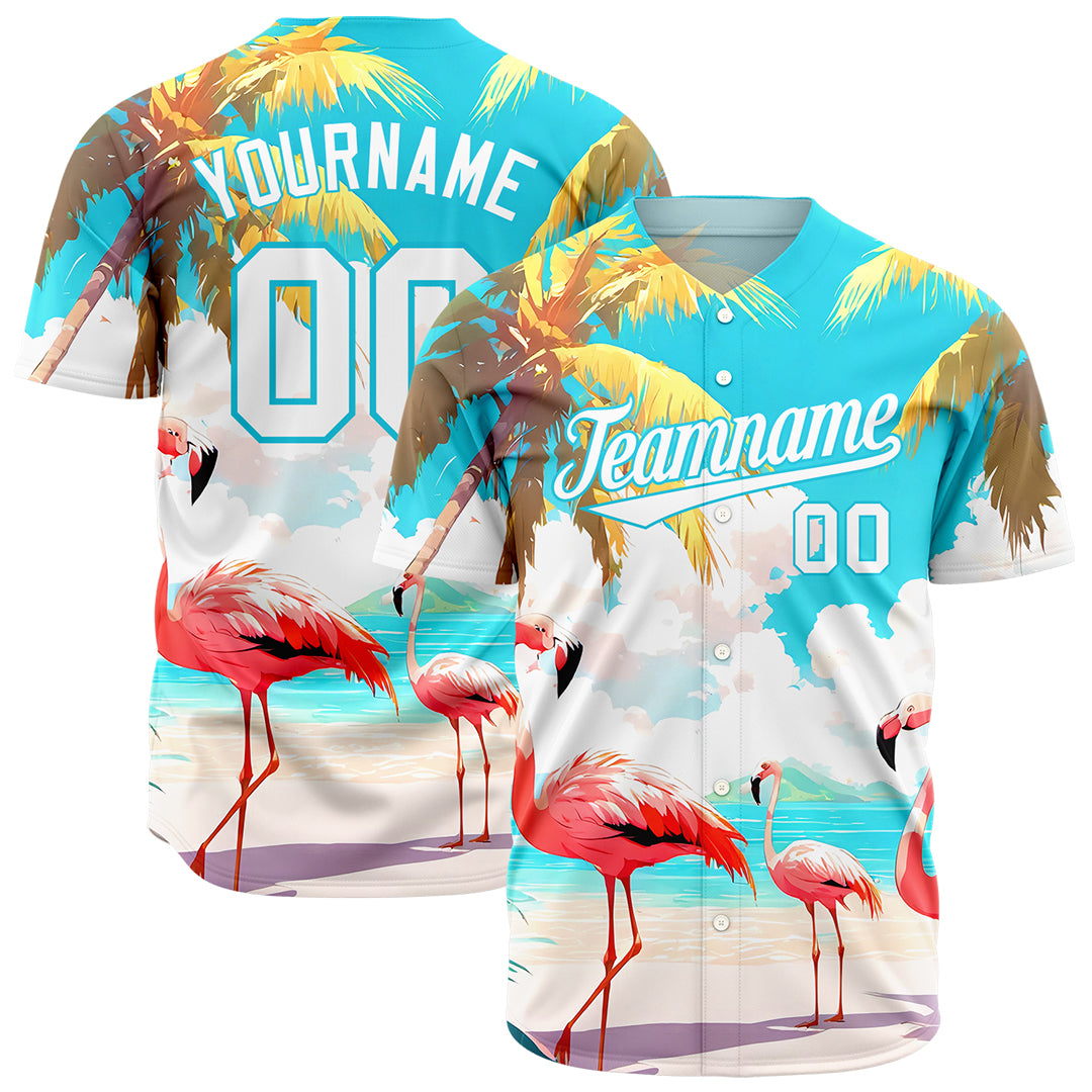 Custom Hawaii Baseball Jersey Full Button Down Fans Special Edition Authentic Shirts