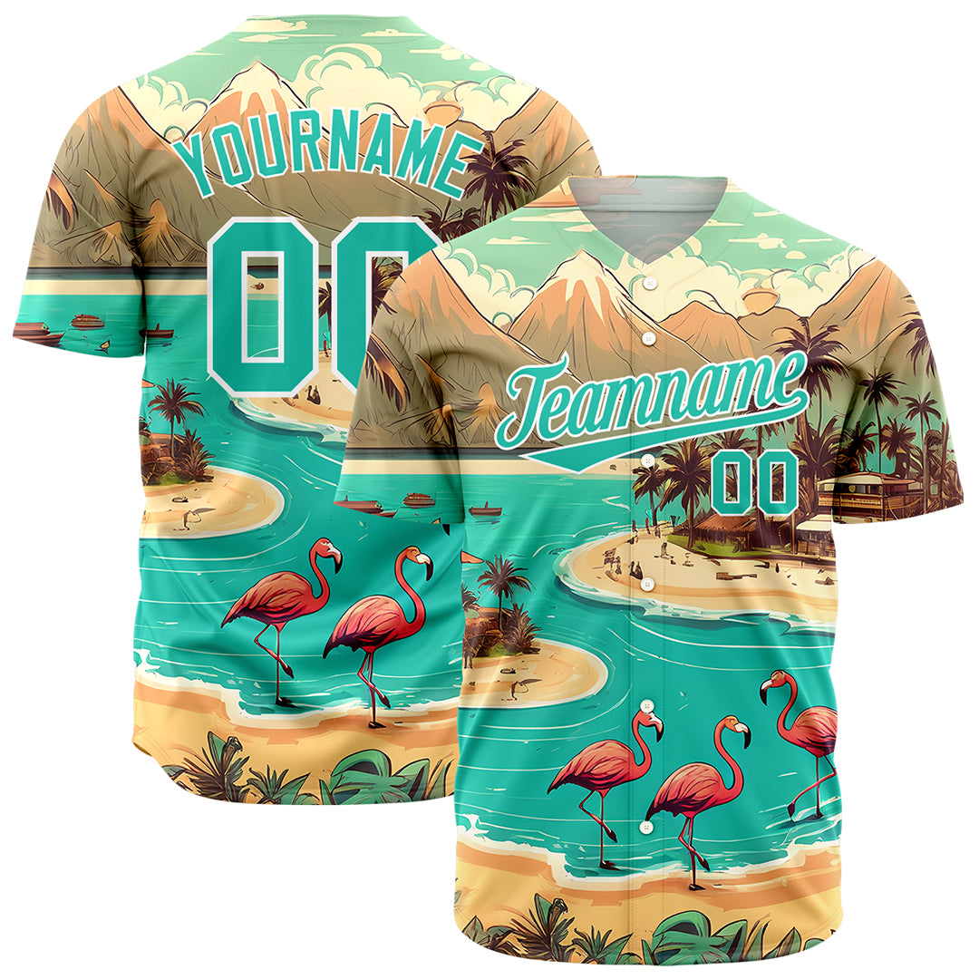 Custom Hawaii Baseball Jersey Full Button Down Fans Special Edition Authentic Shirts