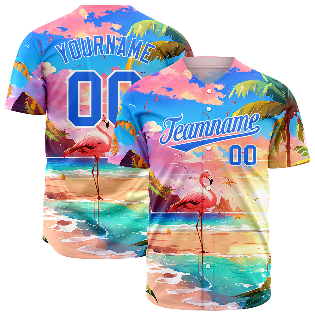 Custom Hawaii Baseball Jersey Full Button Down Fans Special Edition Authentic Shirts