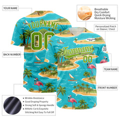 Custom Hawaii Baseball Jersey Full Button Down Fans Special Edition Authentic Shirts