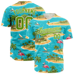 Custom Hawaii Baseball Jersey Full Button Down Fans Special Edition Authentic Shirts