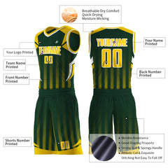 Custom Hunter Green Mesh Basketball Uniform Design Your Own Jersey