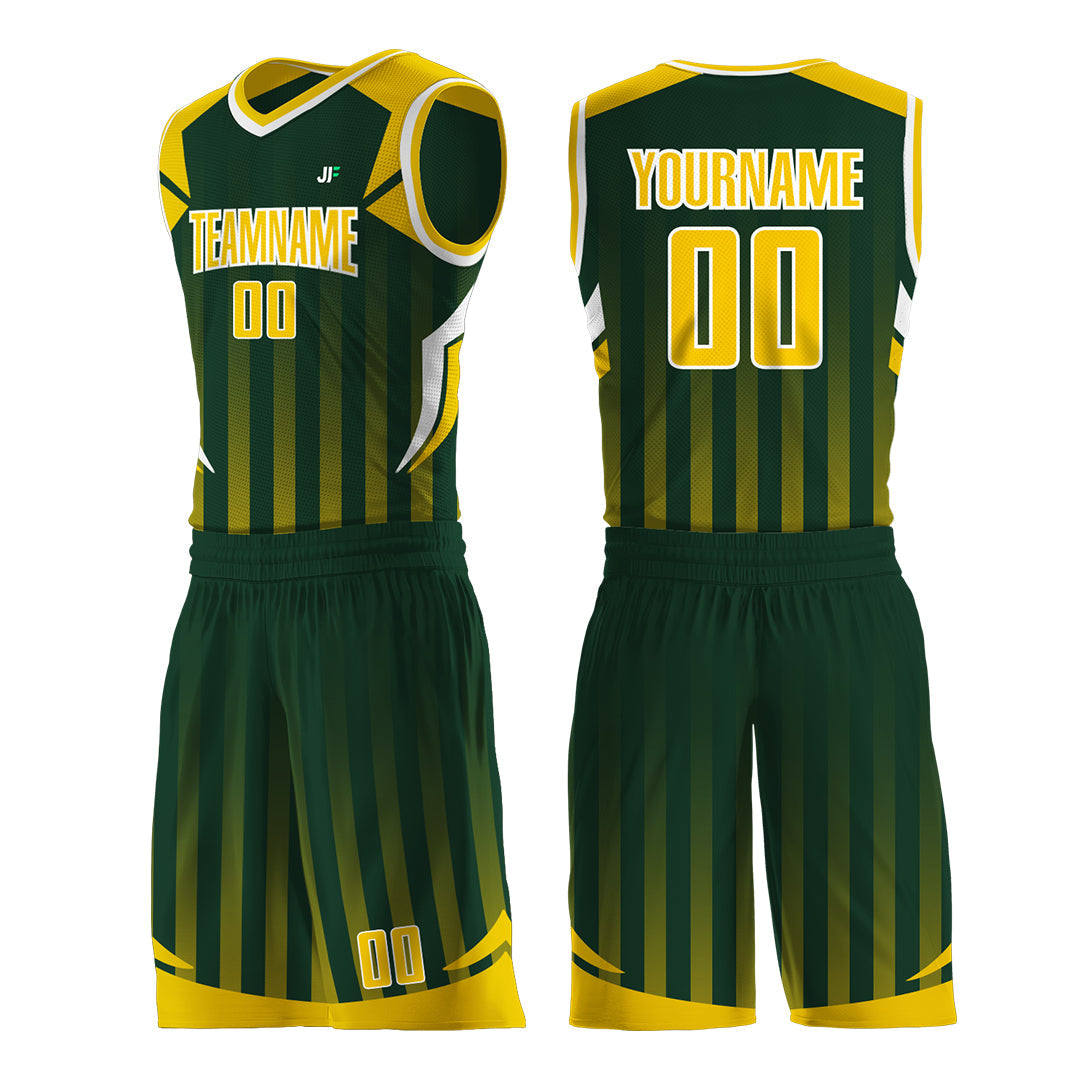 Custom Hunter Green Mesh Basketball Uniform Design Your Own Jersey