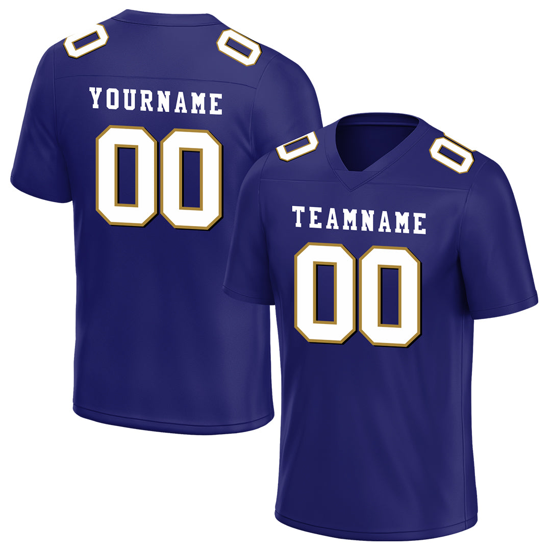 Custom Indigo Football Jersey Team Uniforms For Adult Youth Unisex