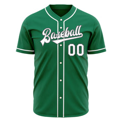 Custom Kelly Green Full Button Down Mesh Fans Special Edition Authentic Baseball Jersey